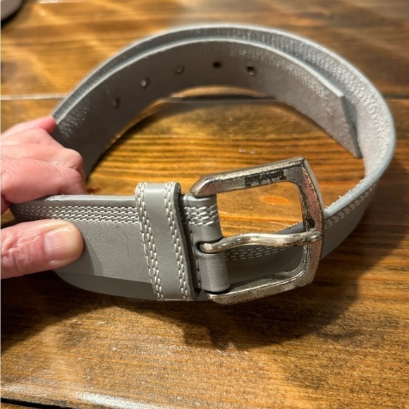 Timberland Belt gray Size 32 silver buckle - Picture 1 of 7